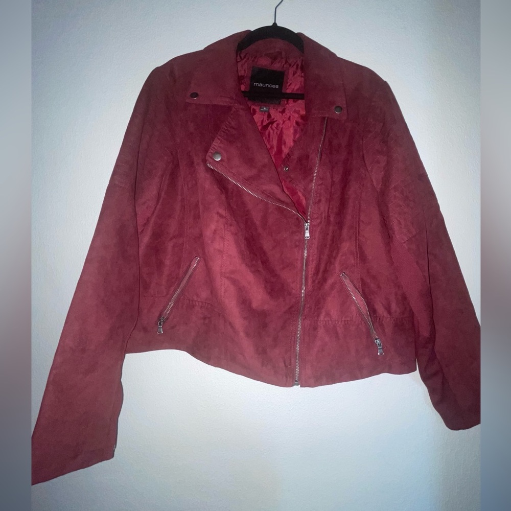 Maurices Cropped Maroon Jacket